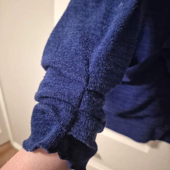 Dark Blue Ruffled Cardigan - Picture 4 of 6